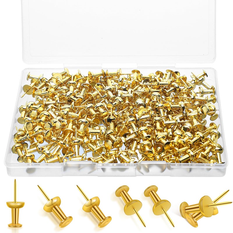ANIKJOY 220 Count Gold Push Pins, Standard Plastic Head Steel Point Gold Thumb Tacks Decorative Push Pins for Cork Board Wall Hanging - Image 1